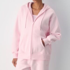 Aritzia TNA Cozy Sweatfleece Boyfriend Zip Hoodie Size 2